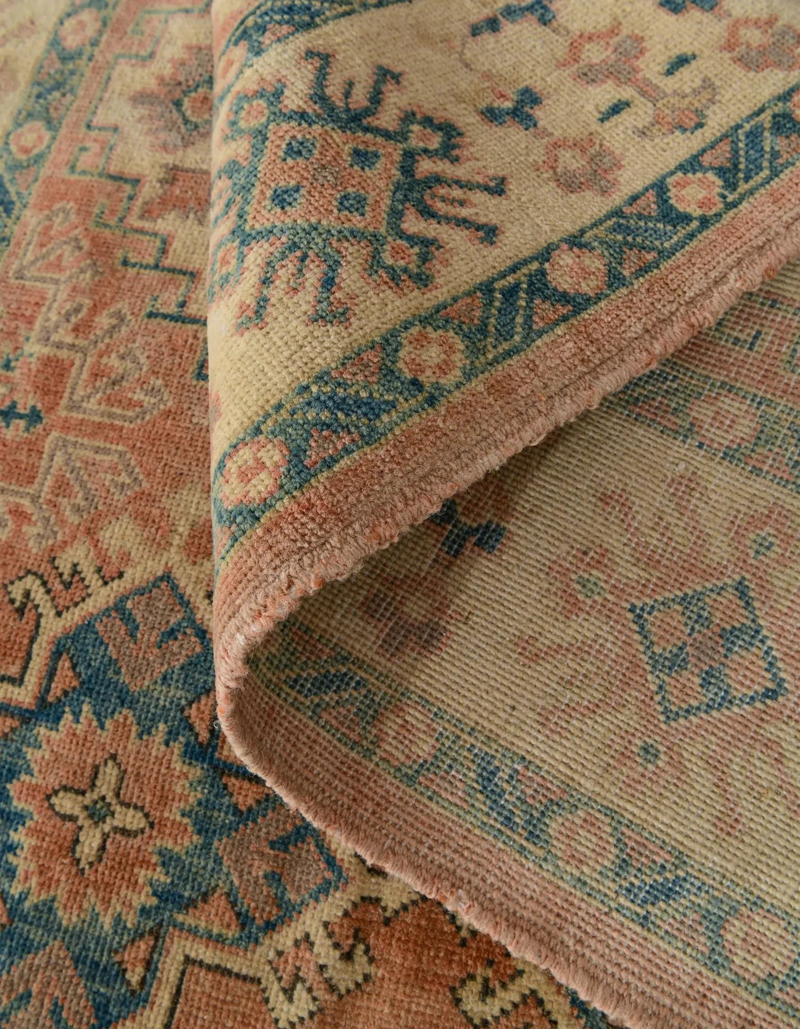Camellia Oushak Hand-Knotted Wool Rug