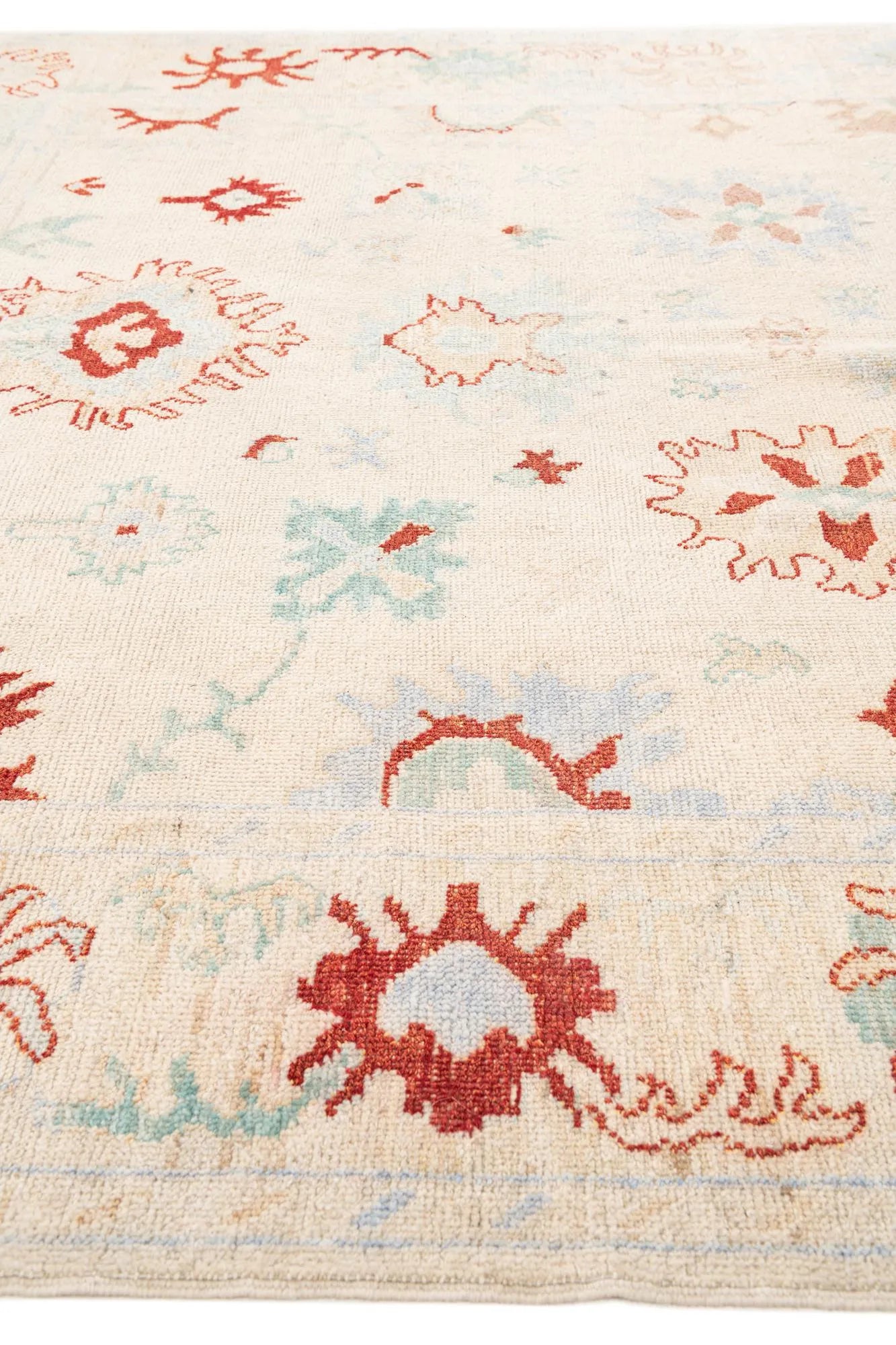 Lotus Oushak Hand-Knotted Wool Rug