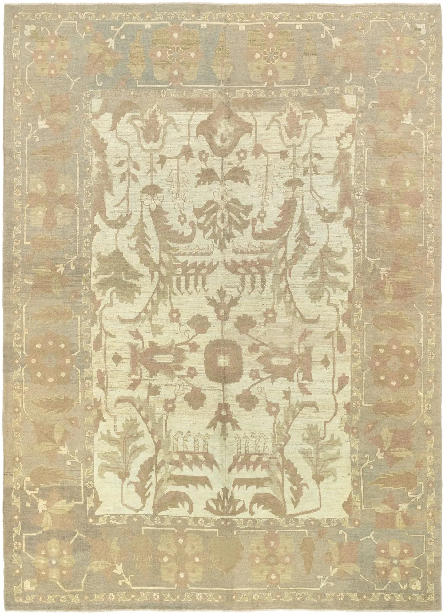Etoile Oushak Hand-Knotted Wool Rug