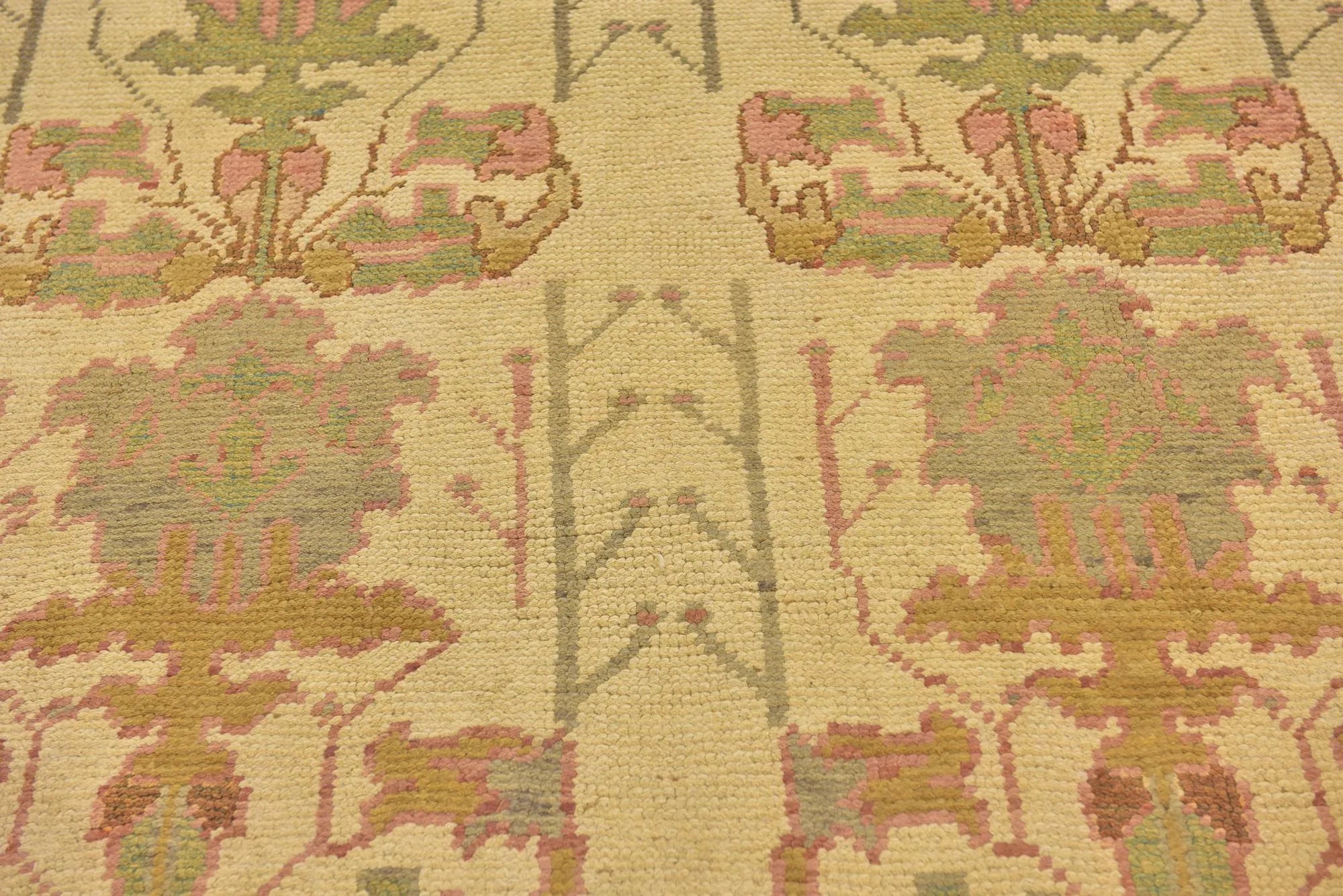 Peony Oushak Hand-Knotted Wool Rug