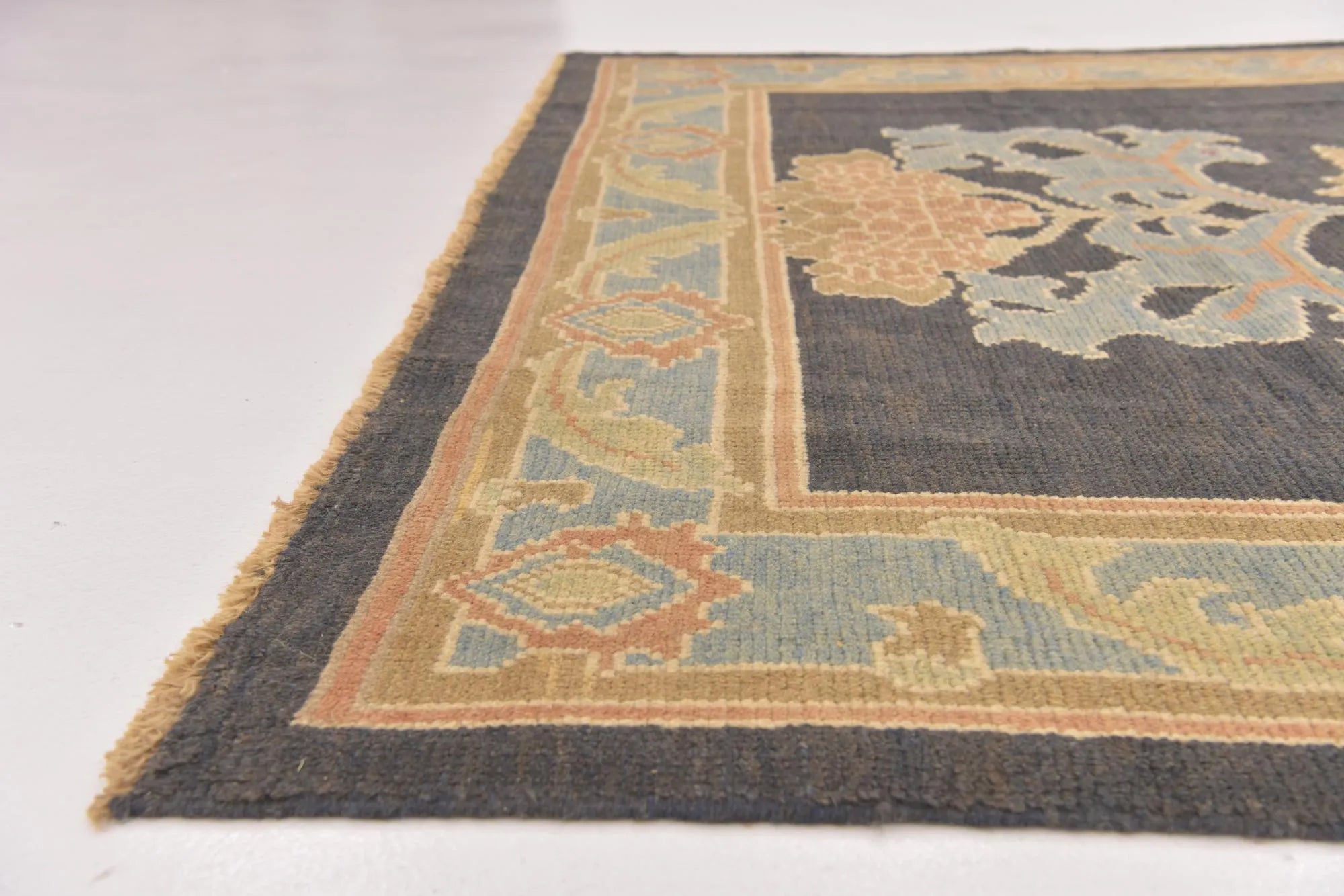 Rosewood Oushak Hand-Knotted Wool Rug