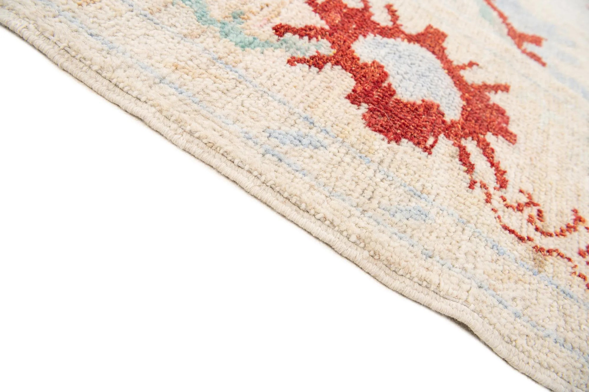 Lotus Oushak Hand-Knotted Wool Rug