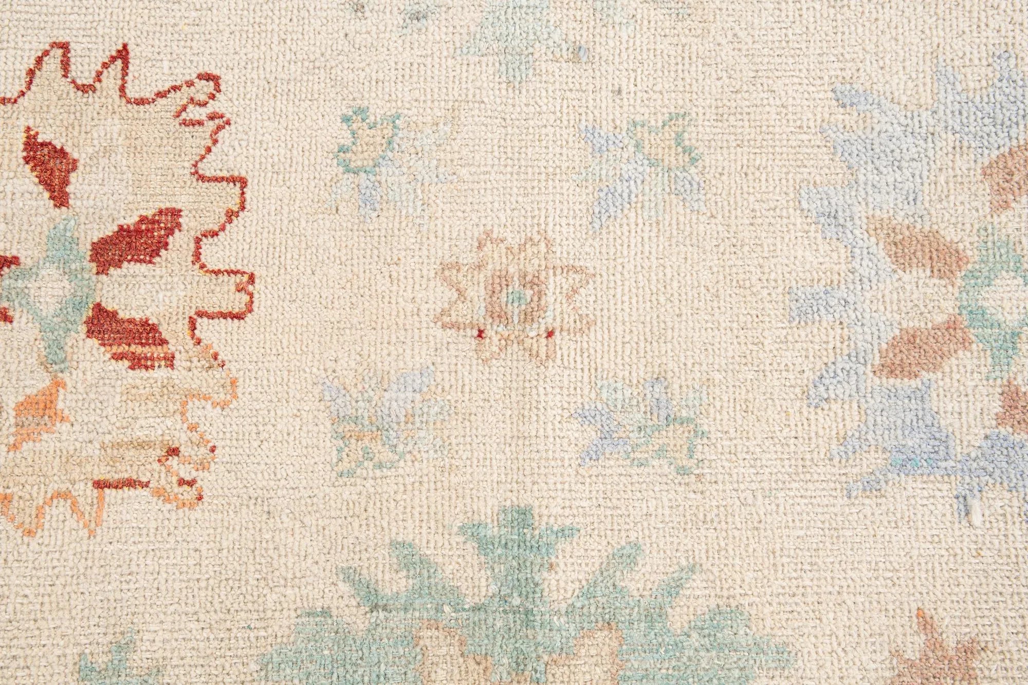 Lotus Oushak Hand-Knotted Wool Rug