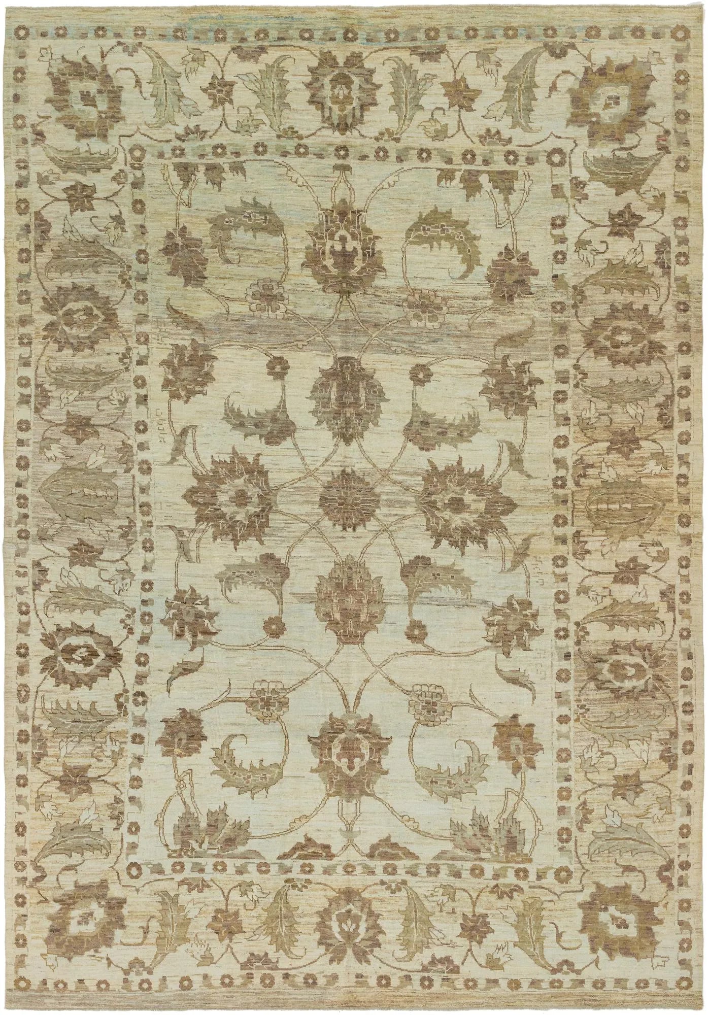Imperial Oushak Hand-Knotted Wool Rug