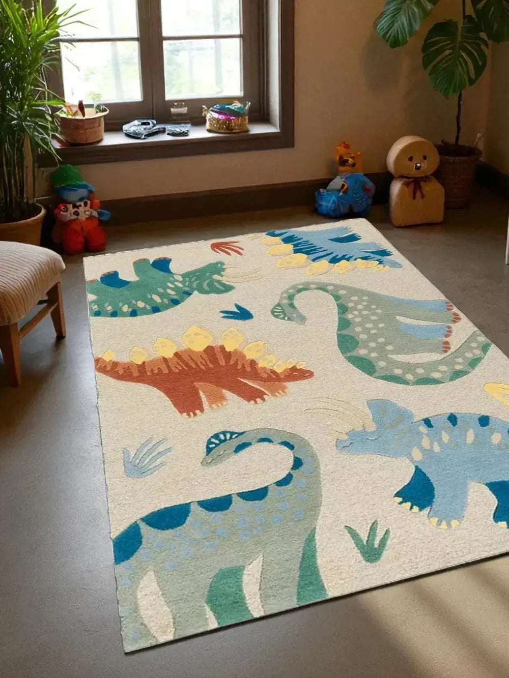 White Wildlife Kids Carpet & Rug