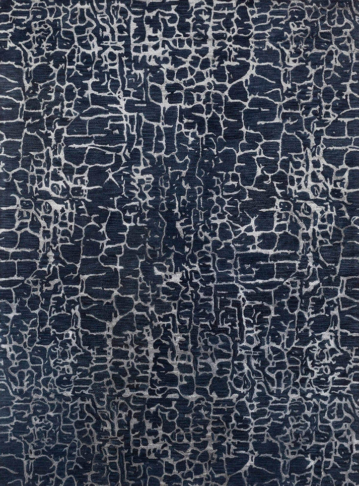 Beige & Blue Color Hand-Tufted 100% New Zealand Wool Rug