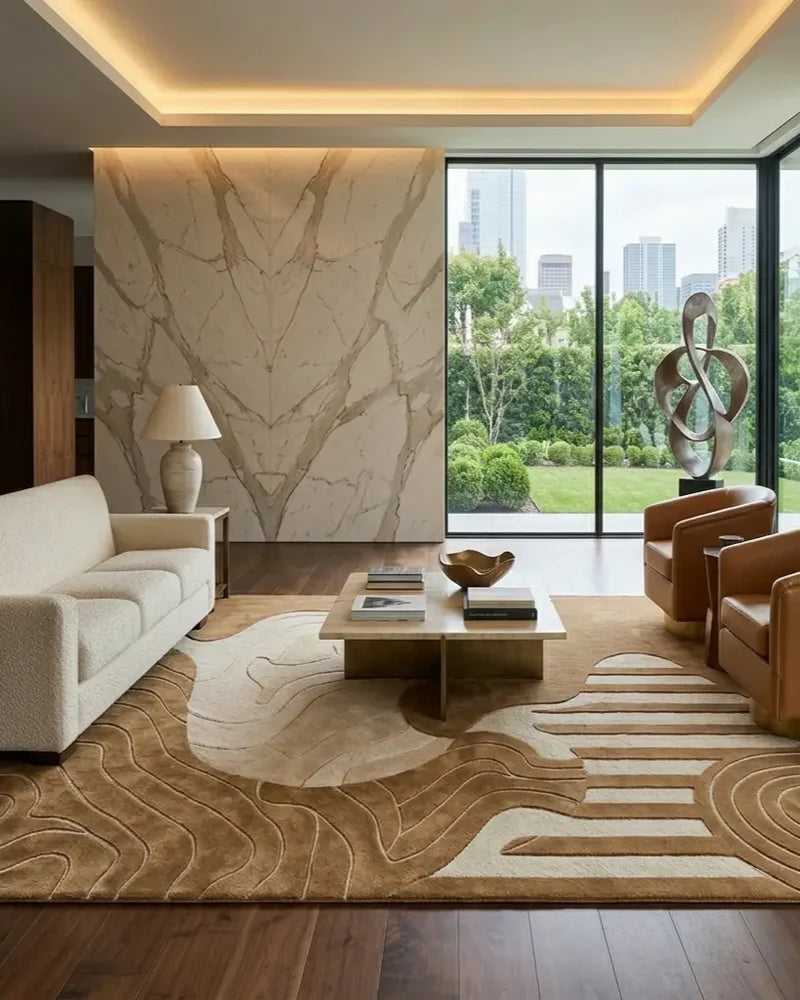 Exclusive Viscose & Wool Hand-tufted Carpet & Rug