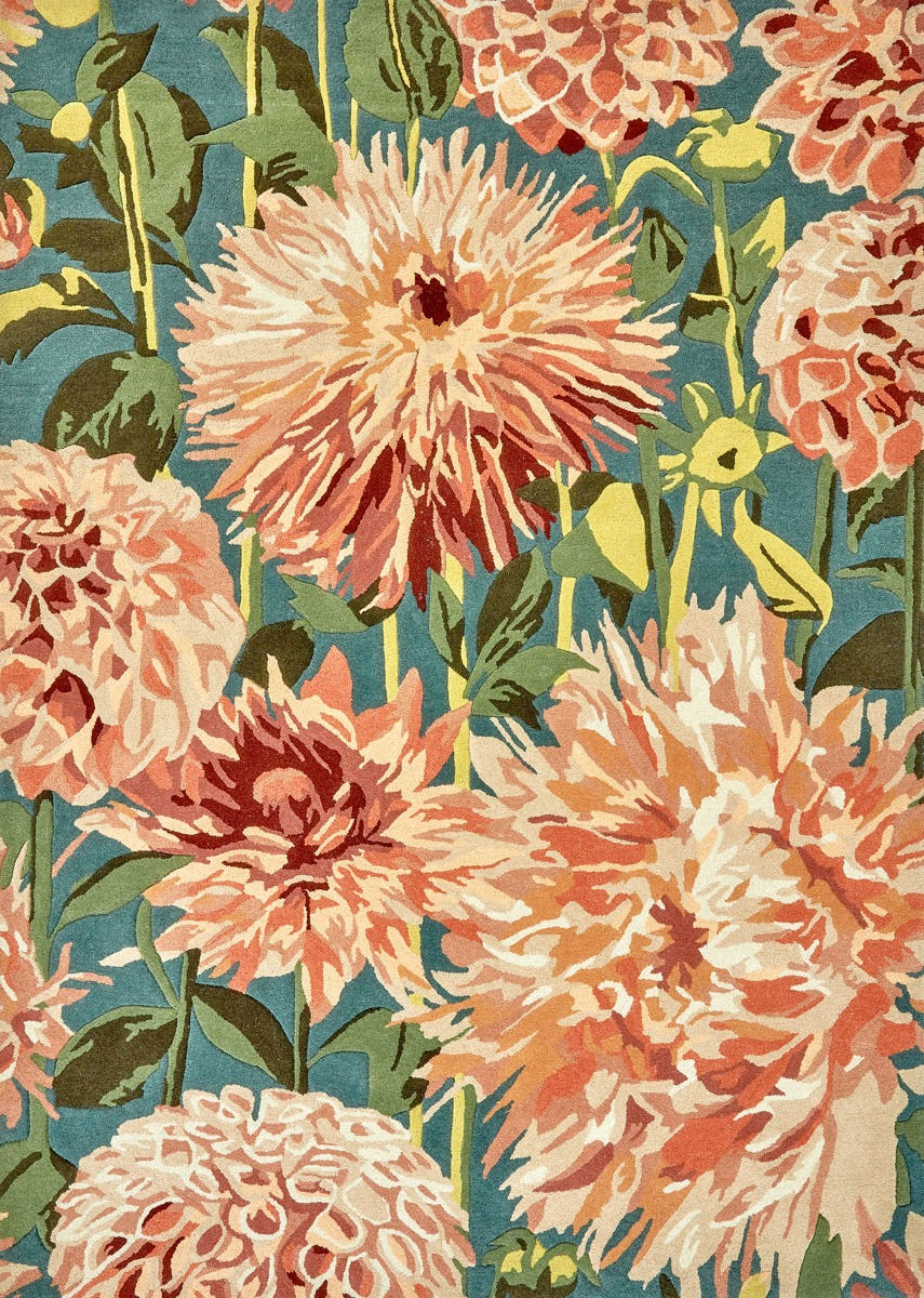 Artistic Bloom Foliage Hand-Tufted Rug