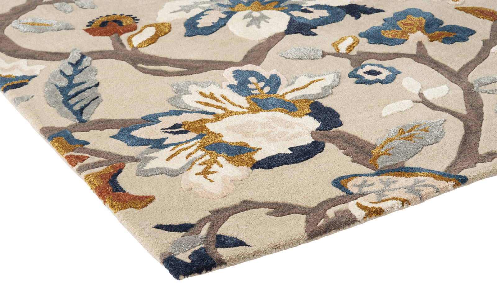 Mughal Garden Foliage Hand-Tufted Rug