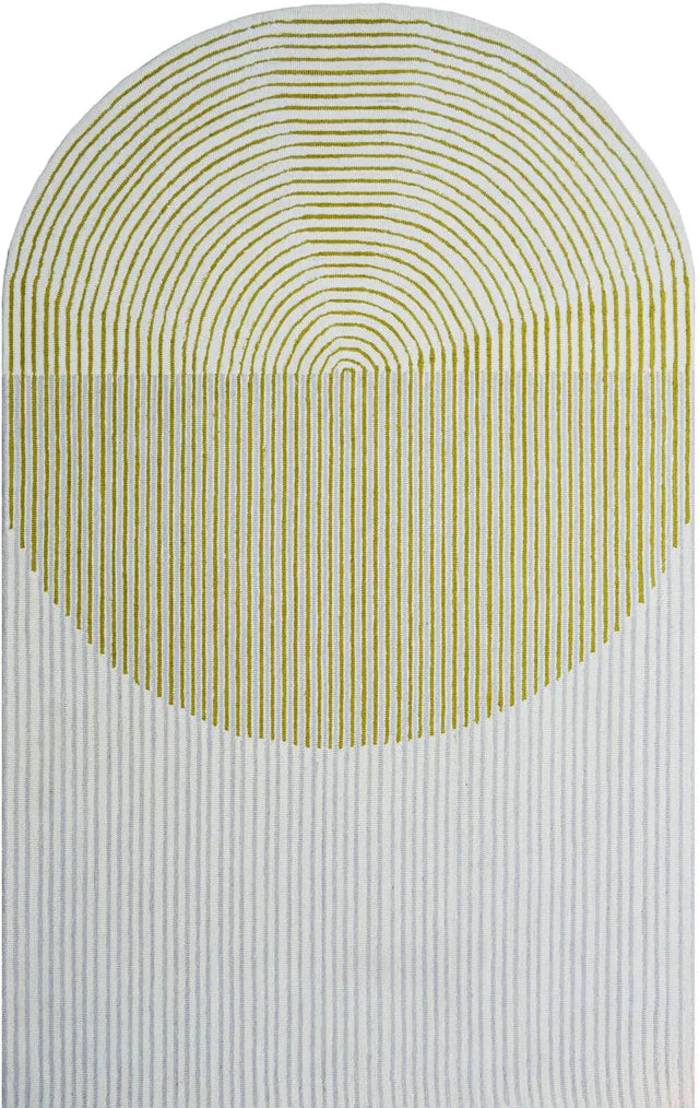 Ivory Highlighter Color Premium Handmade Woolen Irregular Rug
