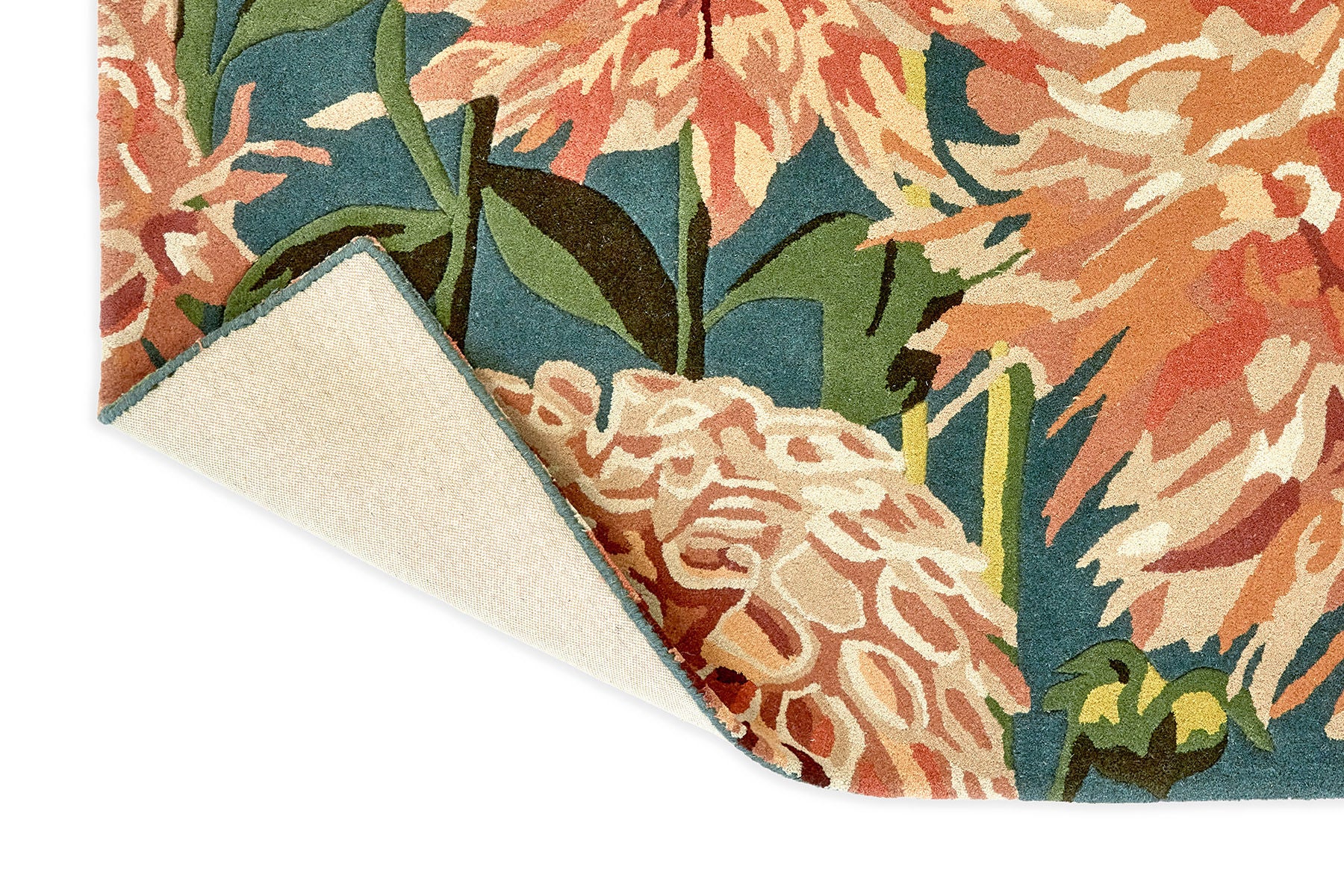 Artistic Bloom Foliage Hand-Tufted Rug