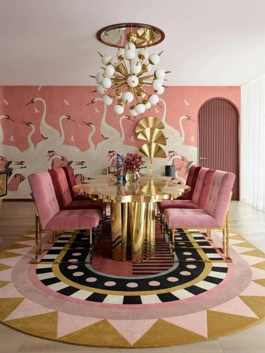 Multicolor Hand-Tufted Irregular Rug