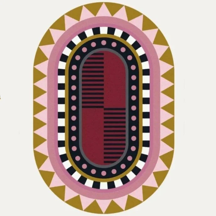 Multicolor Hand-Tufted Irregular Rug