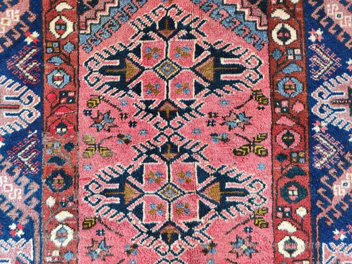 Pink Oushak Hand-Knotted Wool Rug