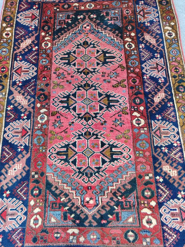 Pink Oushak Hand-Knotted Wool Rug