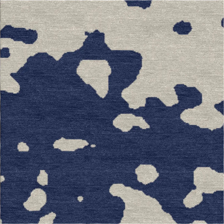 Beige & Blue Color Hand-Tufted 100% New Zealand Wool Rug