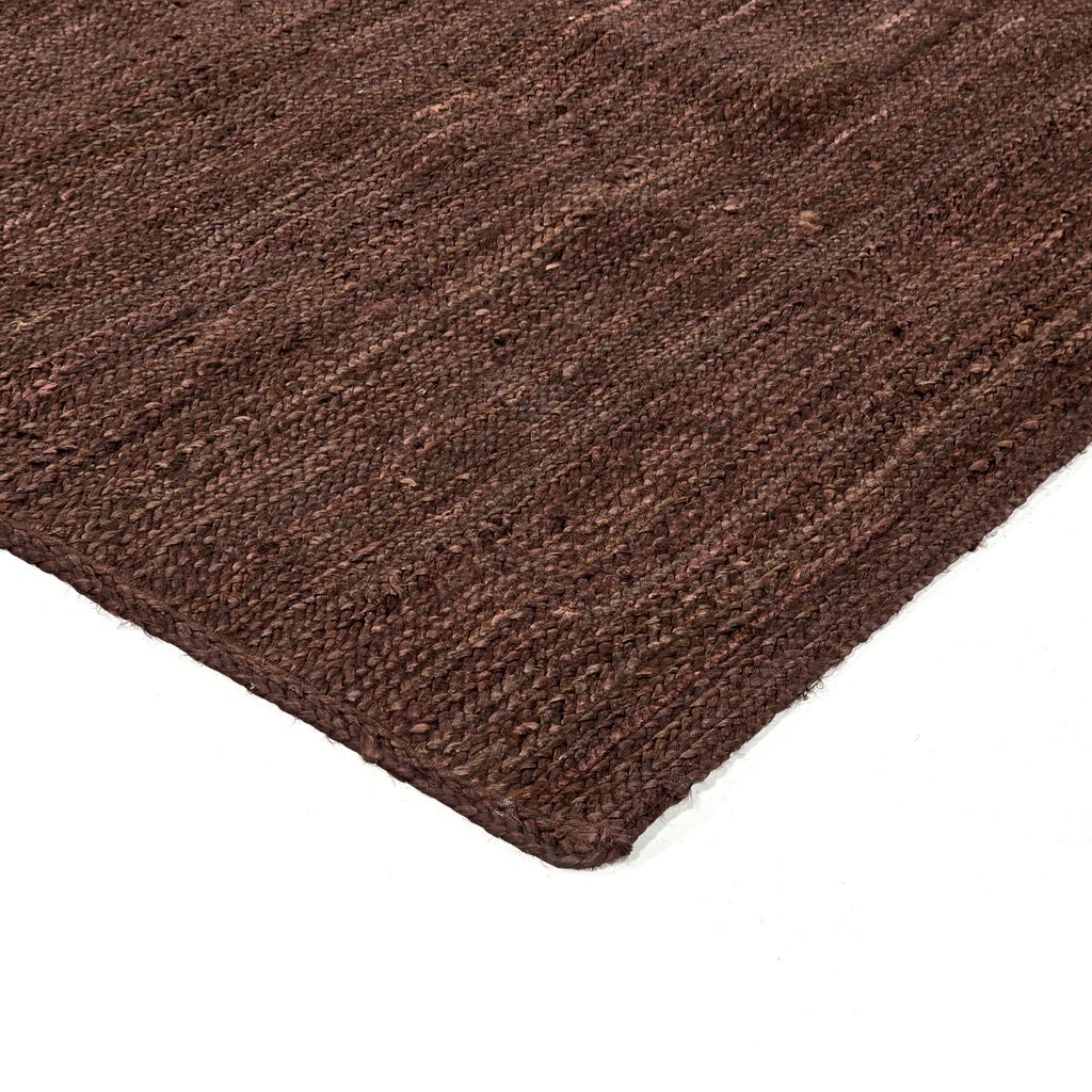 Coffee Color Handmade Braided Jute Carpet