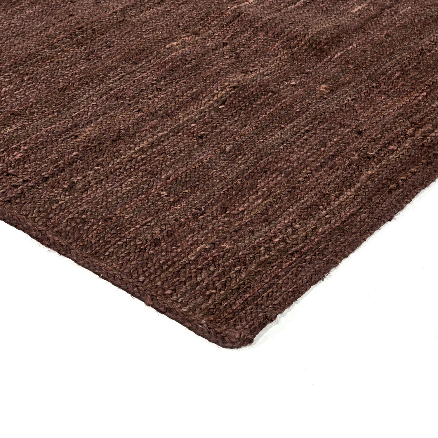 Coffee Color Handmade Braided Jute Carpet