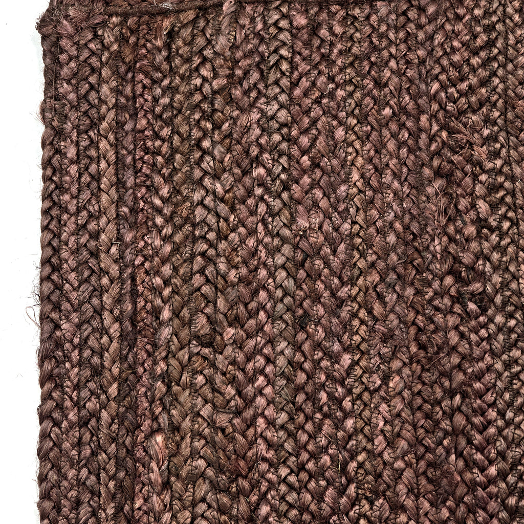 Coffee Color Handmade Braided Jute Carpet