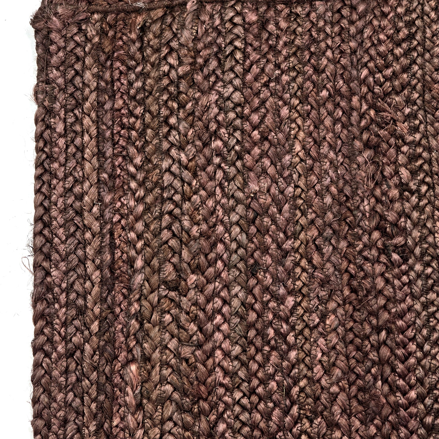 Coffee Color Handmade Braided Jute Carpet