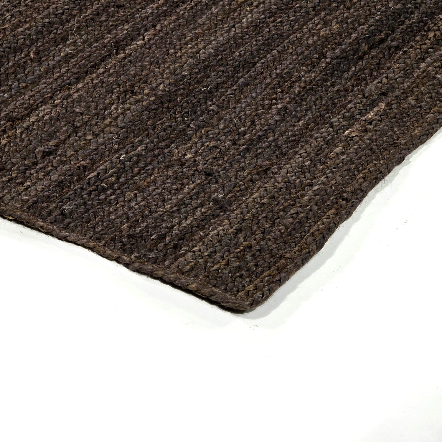 Umber Color Handmade Braided Jute Carpet