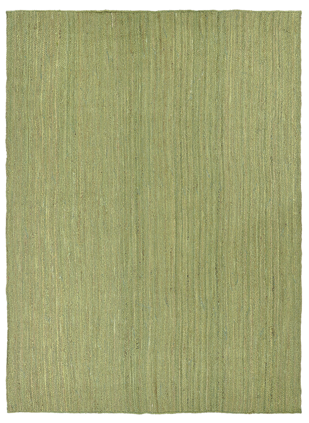 Olive Green Color Handmade Braided Jute Carpet