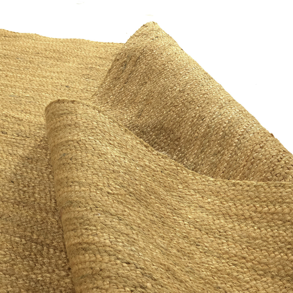 Sand Color Handmade Braided Jute Carpet