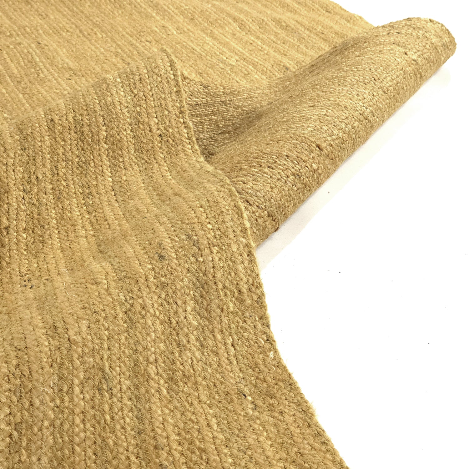 Sand Color Handmade Braided Jute Carpet
