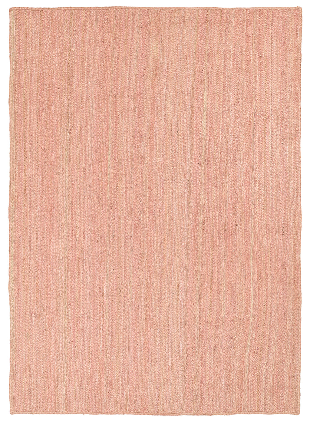 Beige Red Color Handmade Braided Jute Carpet