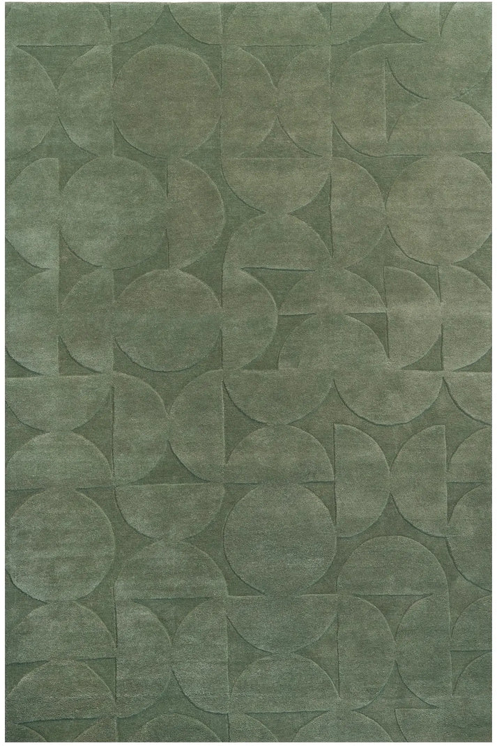 Green Hand-Tufted 100% New Zealand Wool Rug