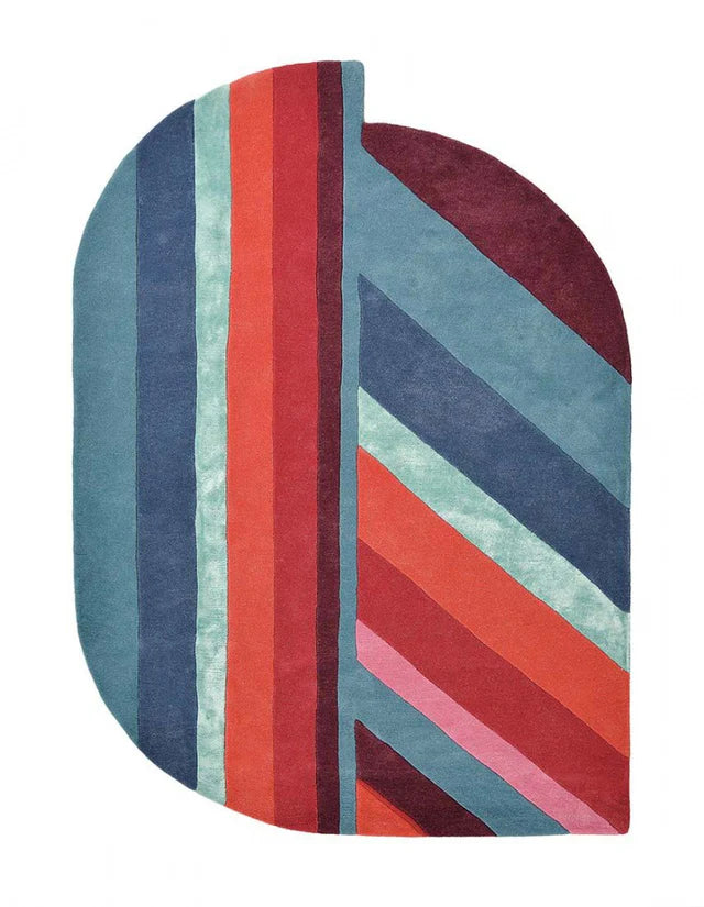 MultiColor Premium Handmade Woolen Irregular Rug