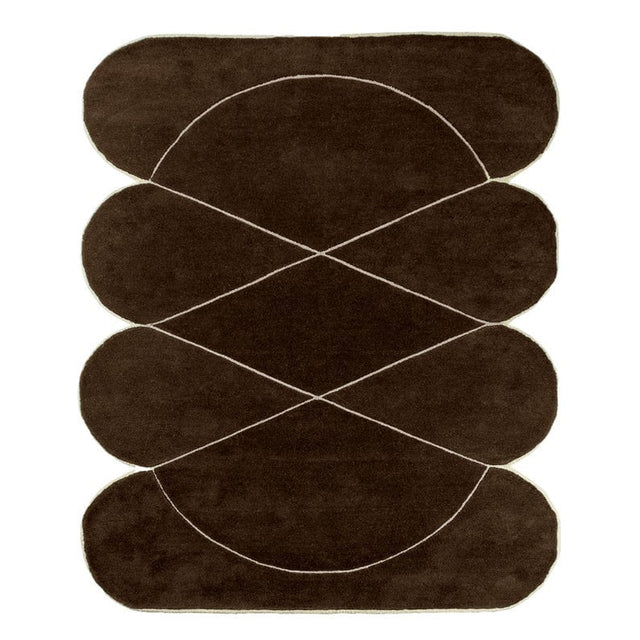 Coffee Color Premium Handmade Woolen Irregular Rug