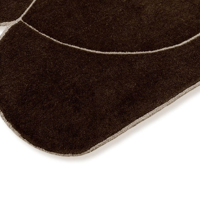 Coffee Color Premium Handmade Woolen Irregular Rug
