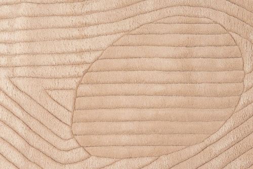 Almond Color Premium Handmade Woolen Irregular Rug
