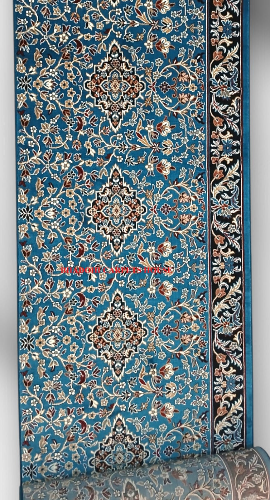 Torquoise Turkish Janamaz Roll – Imported Masjid Carpet | 15mm Ultra Soft & Luxurious Mosque Prayer Mat