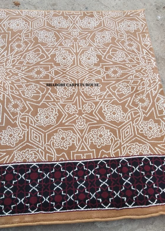 Gold Turkish Janamaz Roll – Imported Masjid Carpet | 15mm Ultra Soft & Luxurious Mosque Prayer Mat