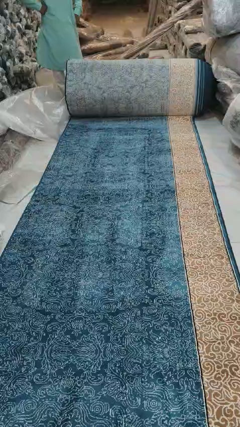 Torquoise Turkish Janamaz Roll – Imported Masjid Carpet | 15mm Ultra Soft & Luxurious Mosque Prayer Mat (Copy)
