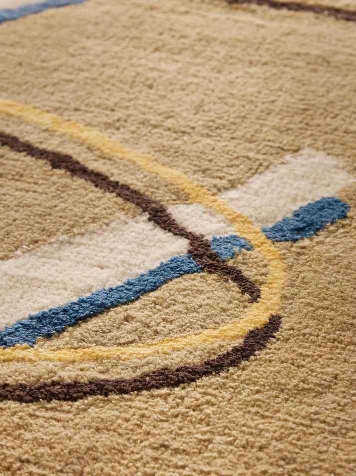 Cappuccino Color Hand-Tufted 100% New Zealand Wool Rug