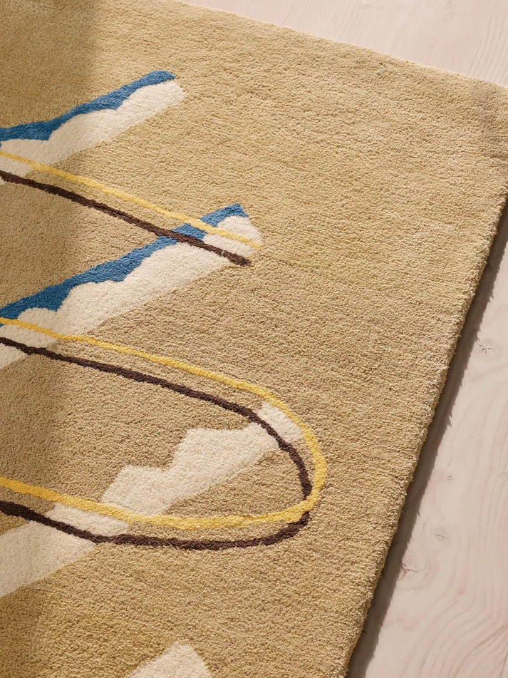 Cappuccino Color Hand-Tufted 100% New Zealand Wool Rug