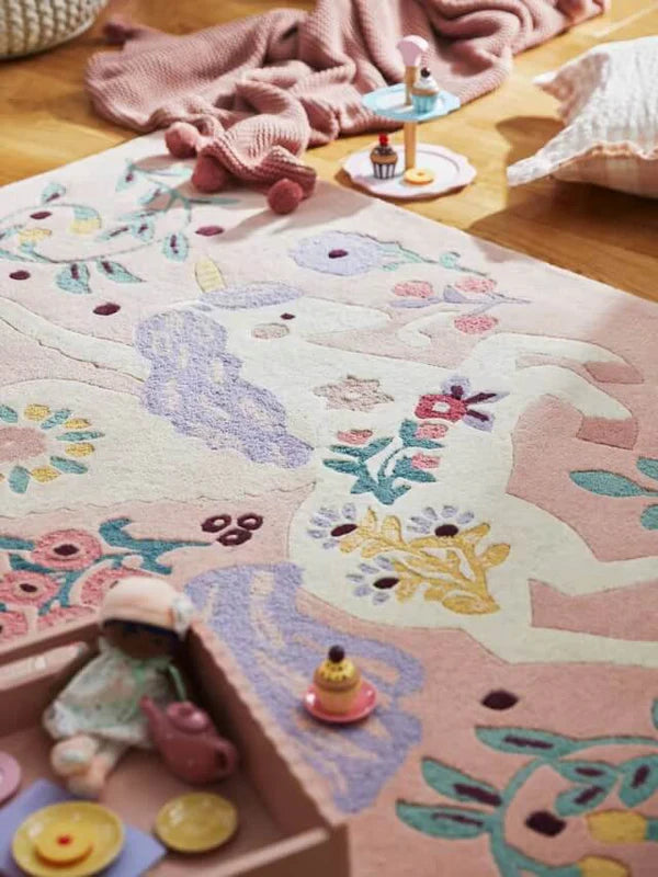 Pink Unicorn Kids Carpet & Rug