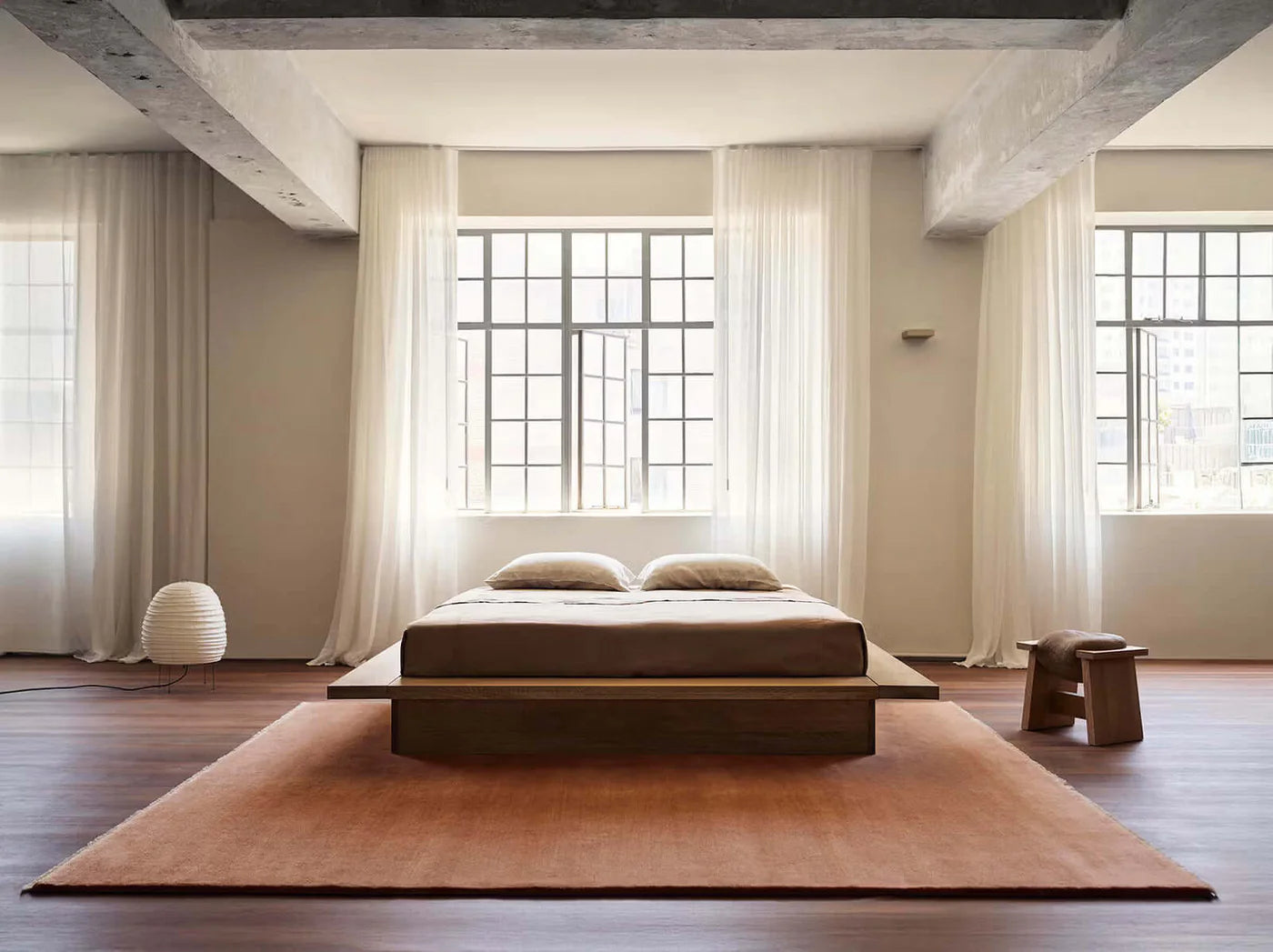 Rust Hand-Tufted Wool Carpet & Rug