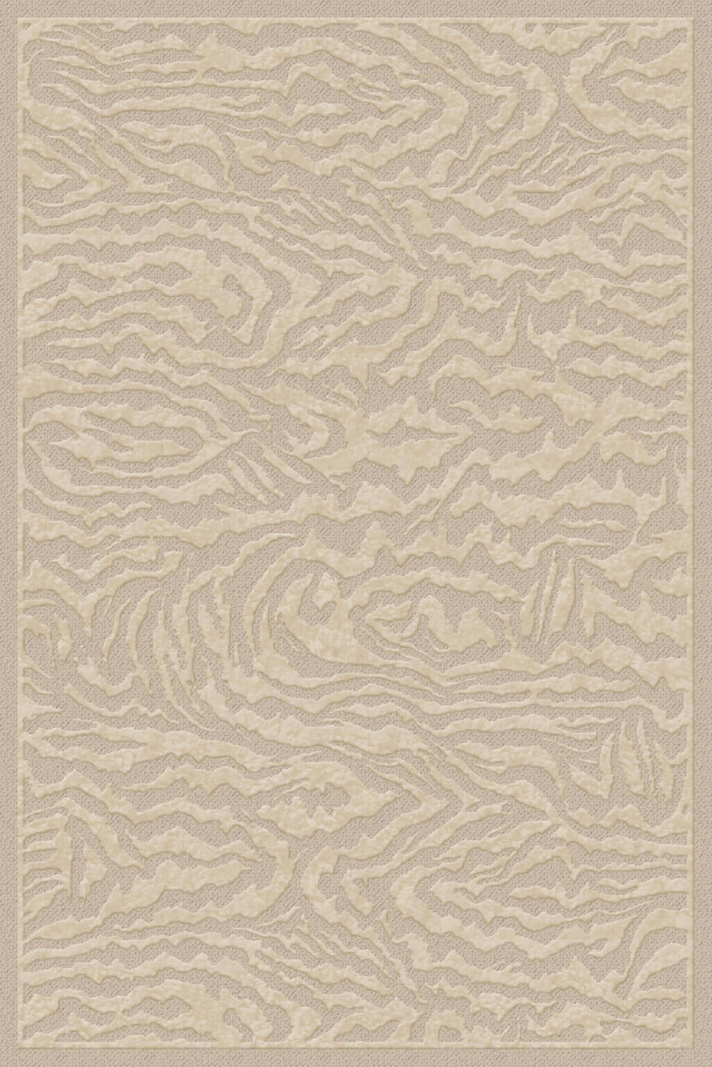 Dense Hand-Tufted Wool & Silk Carpet & Rug