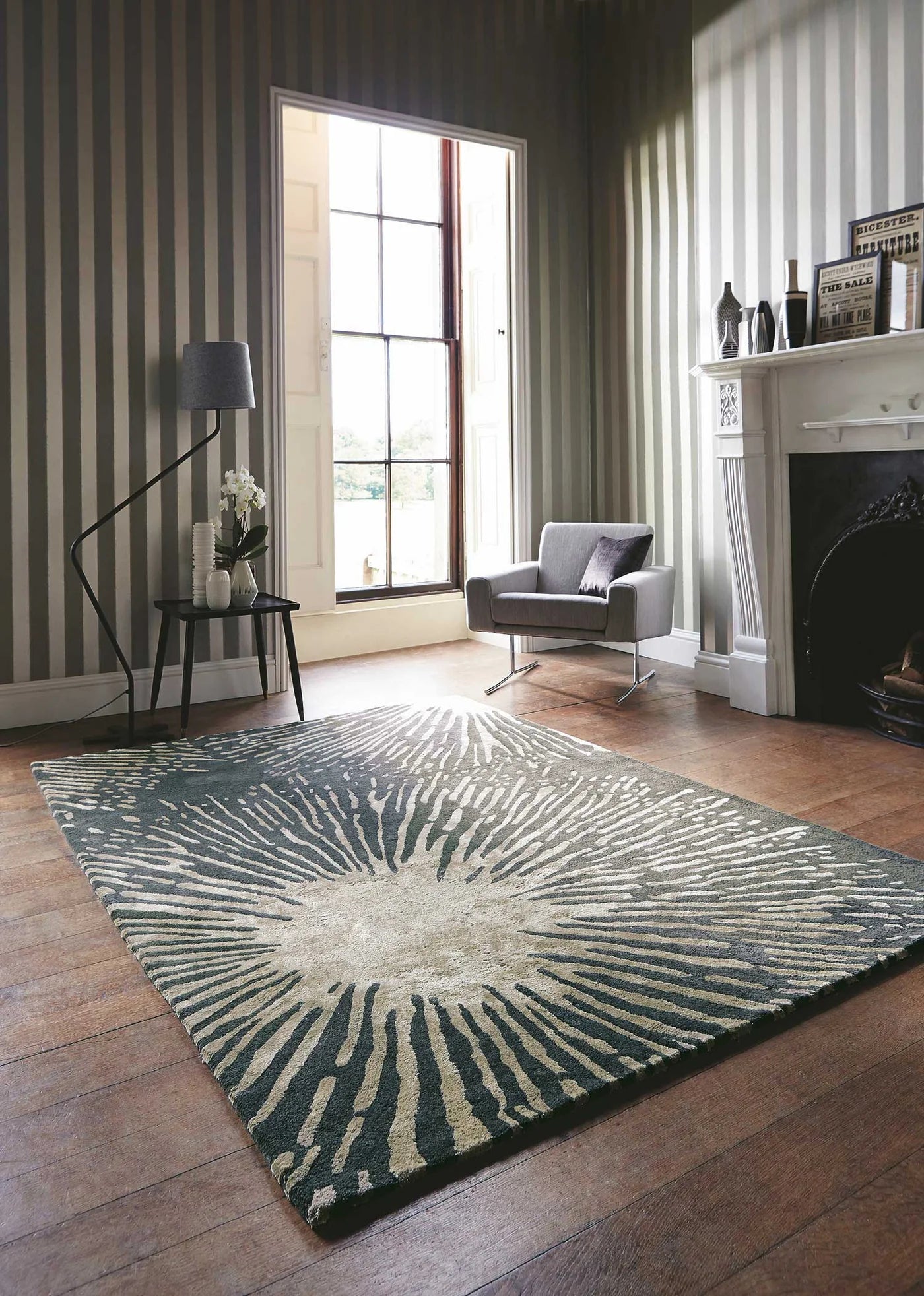 Helix Wool & Silk Hand-tufted Carpet & Rug