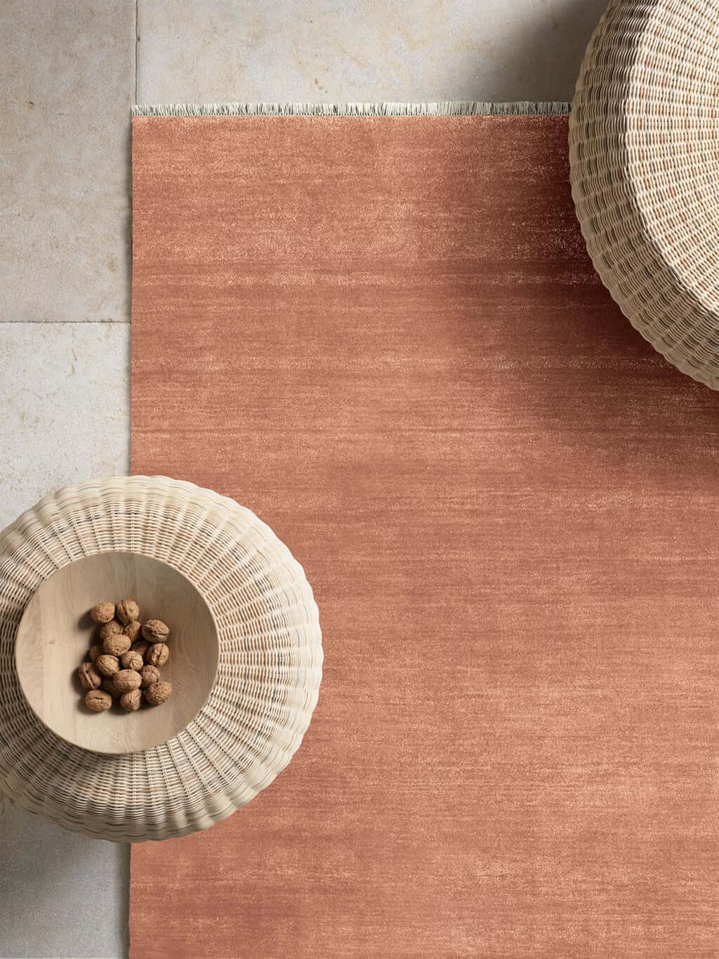 Rust Hand-Tufted Wool Carpet & Rug