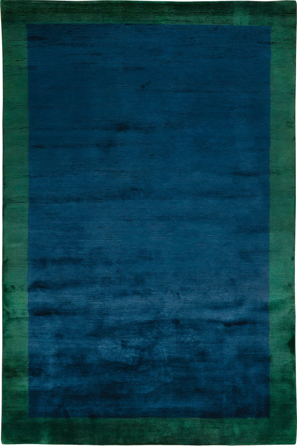 Green & Blue Silk Hand-tufted Carpet & Rug