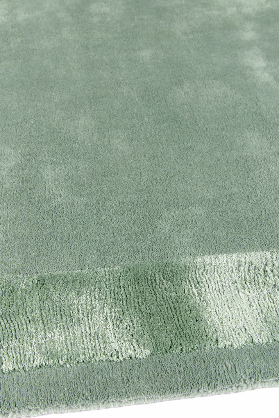 Pista Green Wool & Silk Hand-tufted Carpet & Rug