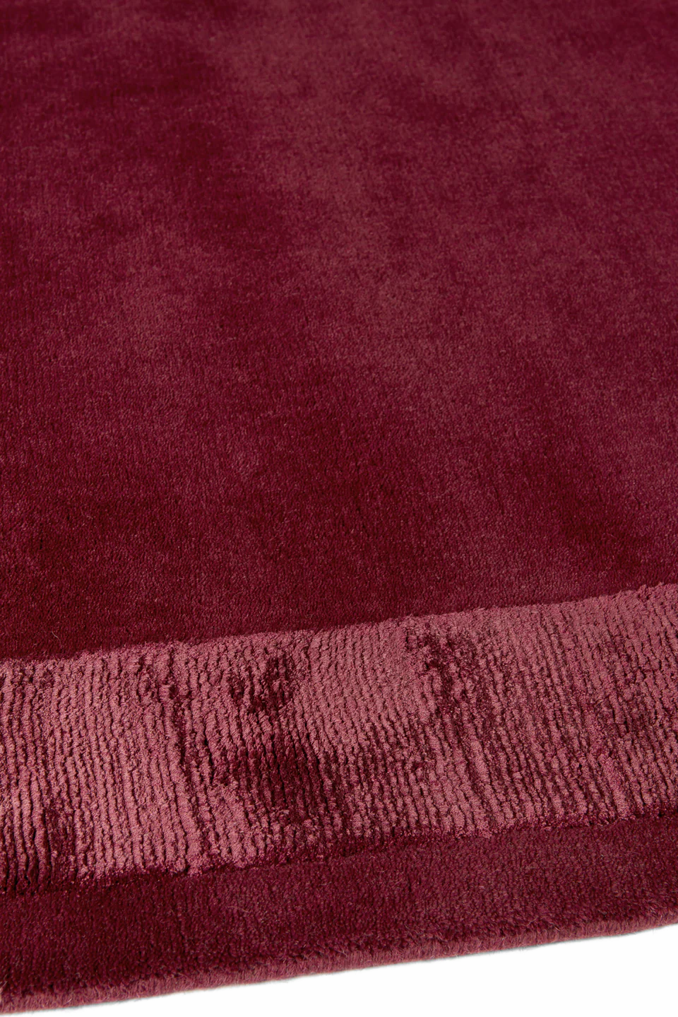 Maroon Wool & Silk Hand-tufted Carpet & Rug