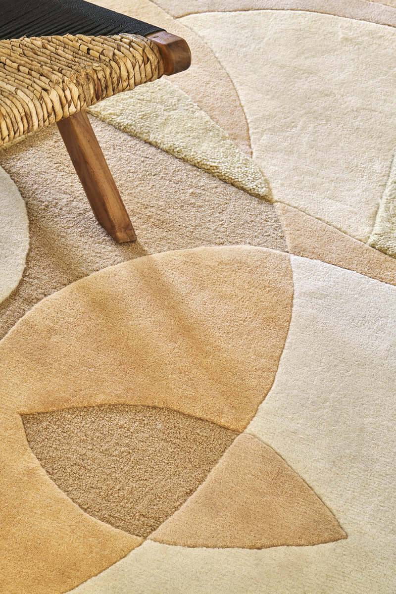 Sculpture Yellow Wool Hand-tufted Carpet & Rug