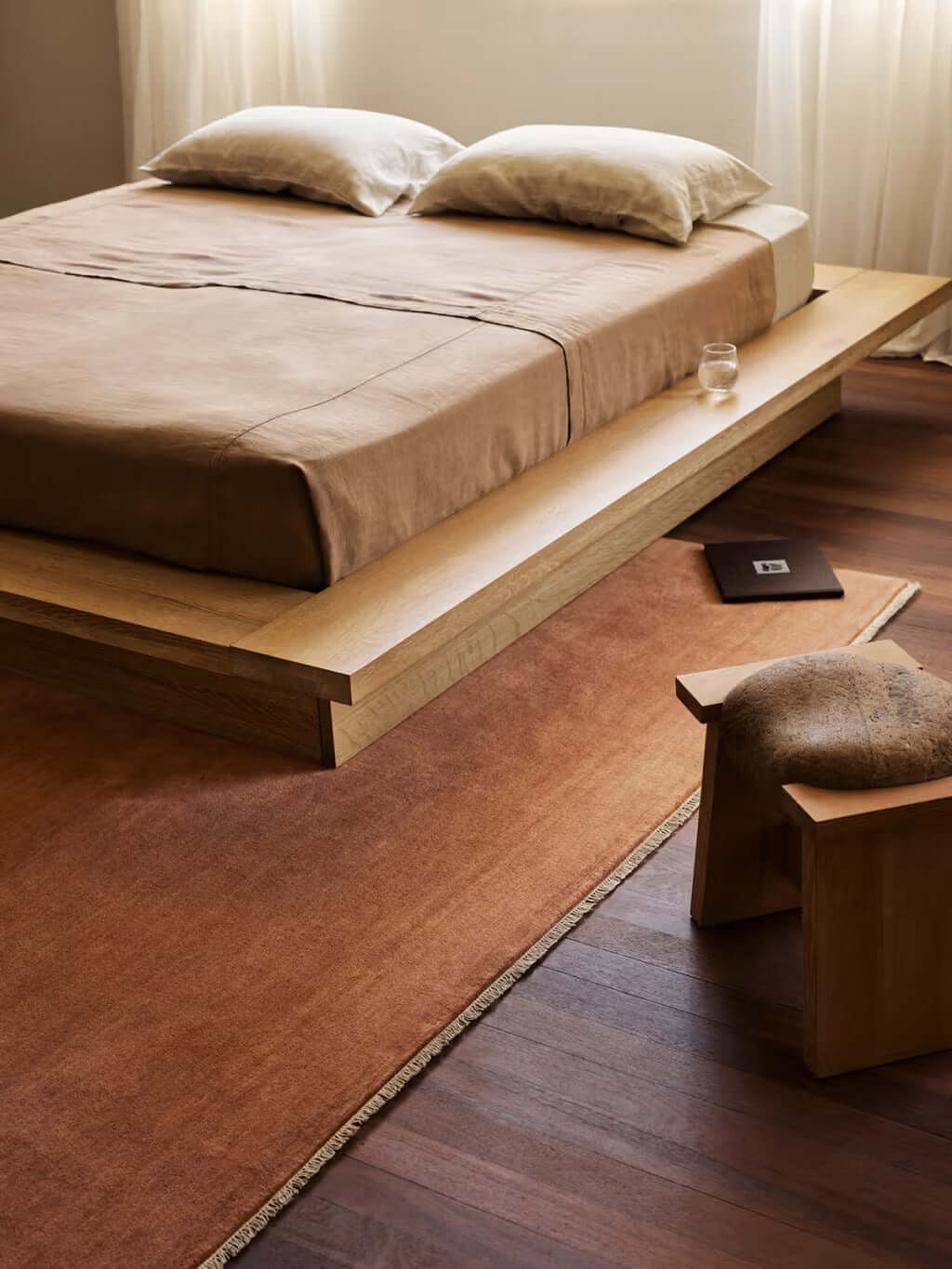 Rust Hand-Tufted Wool Carpet & Rug