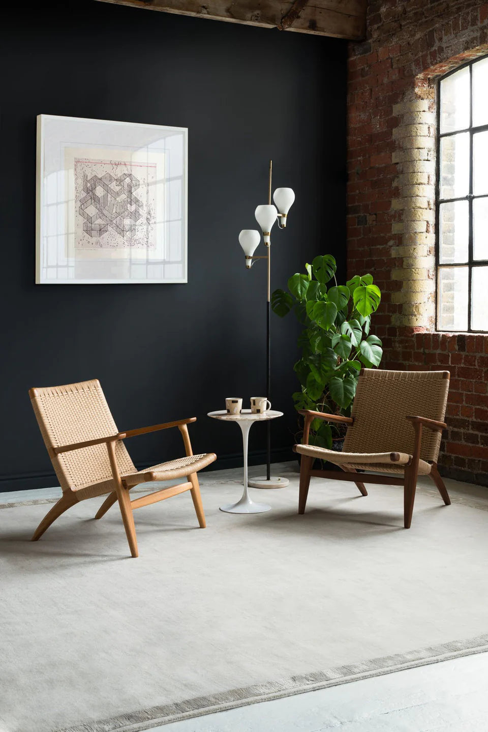Beige Wool & Silk Hand-tufted Carpet & Rug